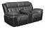 Charcoal and Black Power Loveseat
