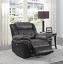 Charcoal and Black Power Recliner