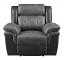 Charcoal and Black Power Recliner