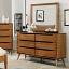 Oak Dresser with Rectangular Mirror