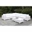White Large L-Sectional + Bench