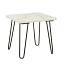 White Marble Top/Black End Table