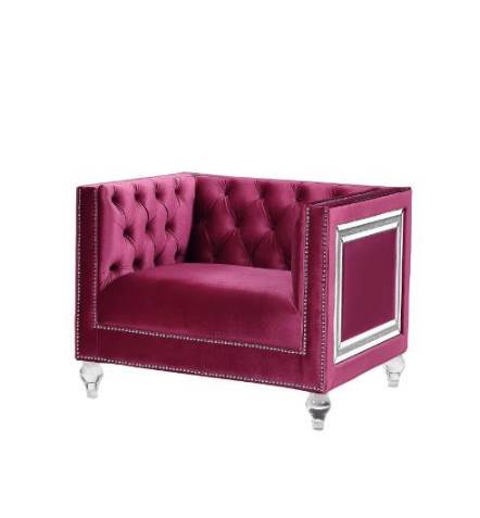 Burgundy Velvet Chair