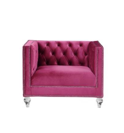 Burgundy Velvet Chair