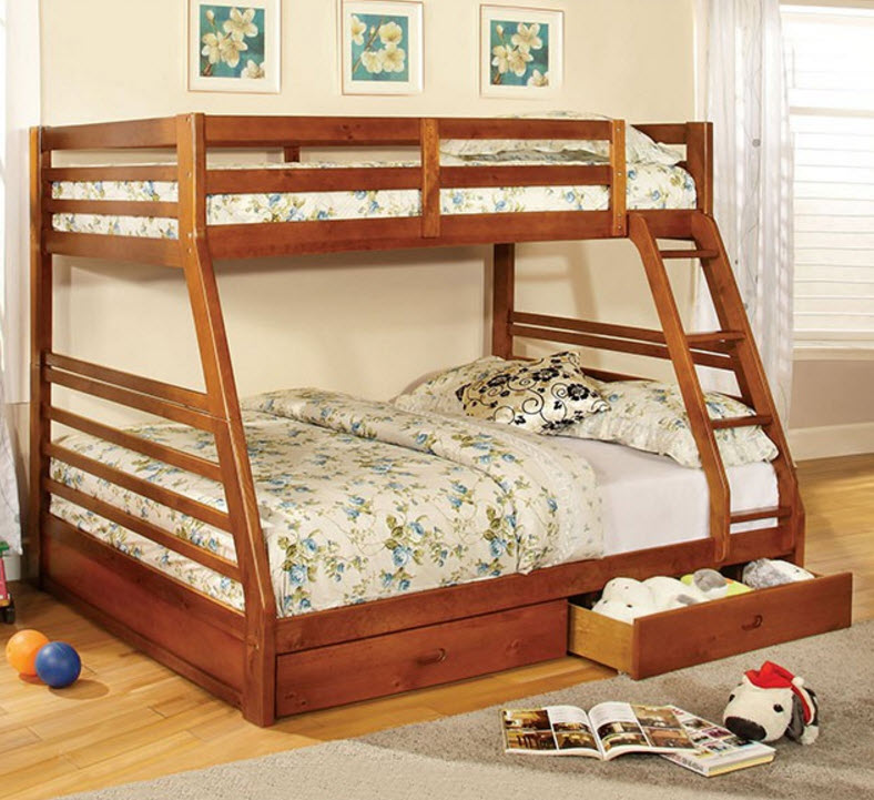 California III Bunk Bed - Oak