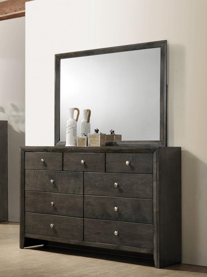 Mod Grey Dresser w/ Mirror Roomview
