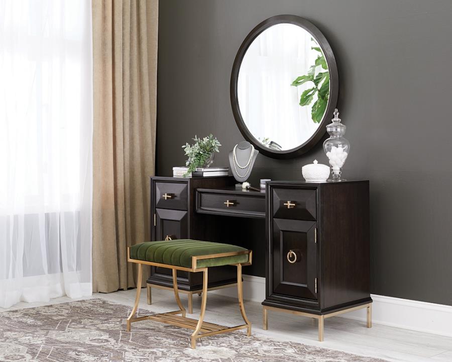 Vanity Desk w/ Mirror and Stool Roomview