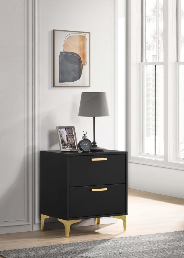 Black and Gold Nightstand