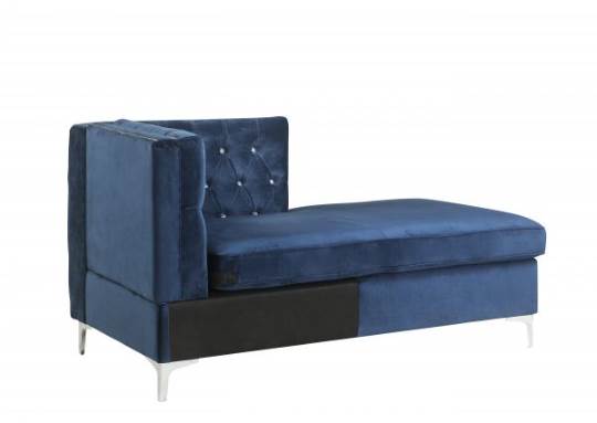 Blue Velvet Chaise