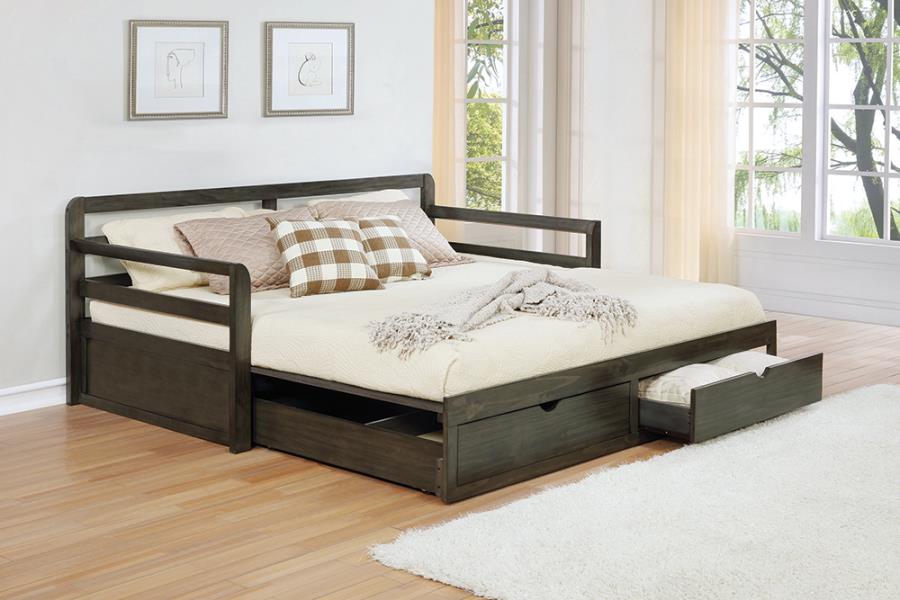 Daybed w/ Extension Trundle and Storage Drawers
