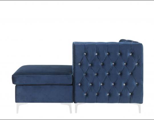 Blue Velvet Chaise