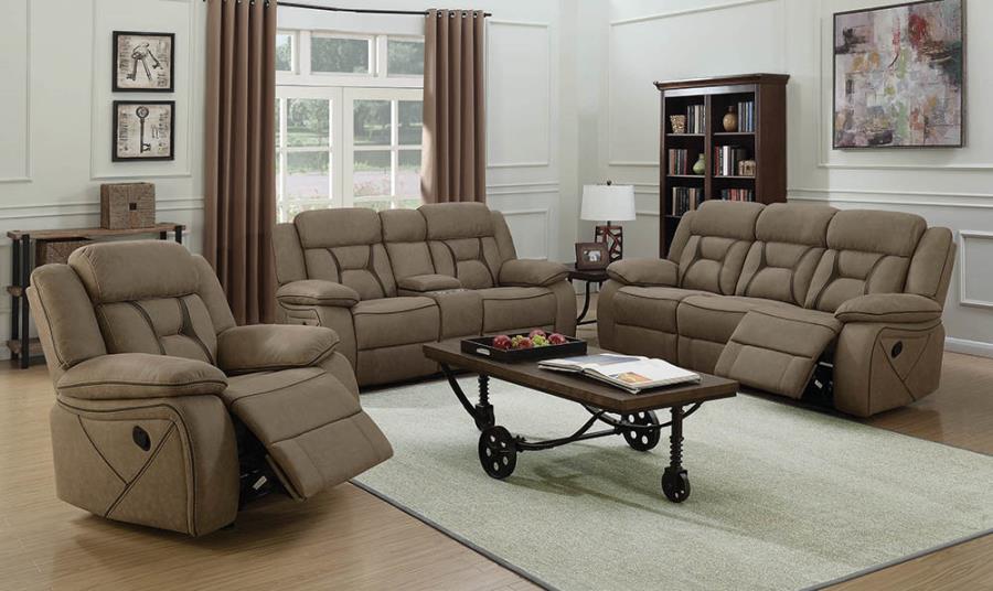 Tan Complete Reclining Sofa Set