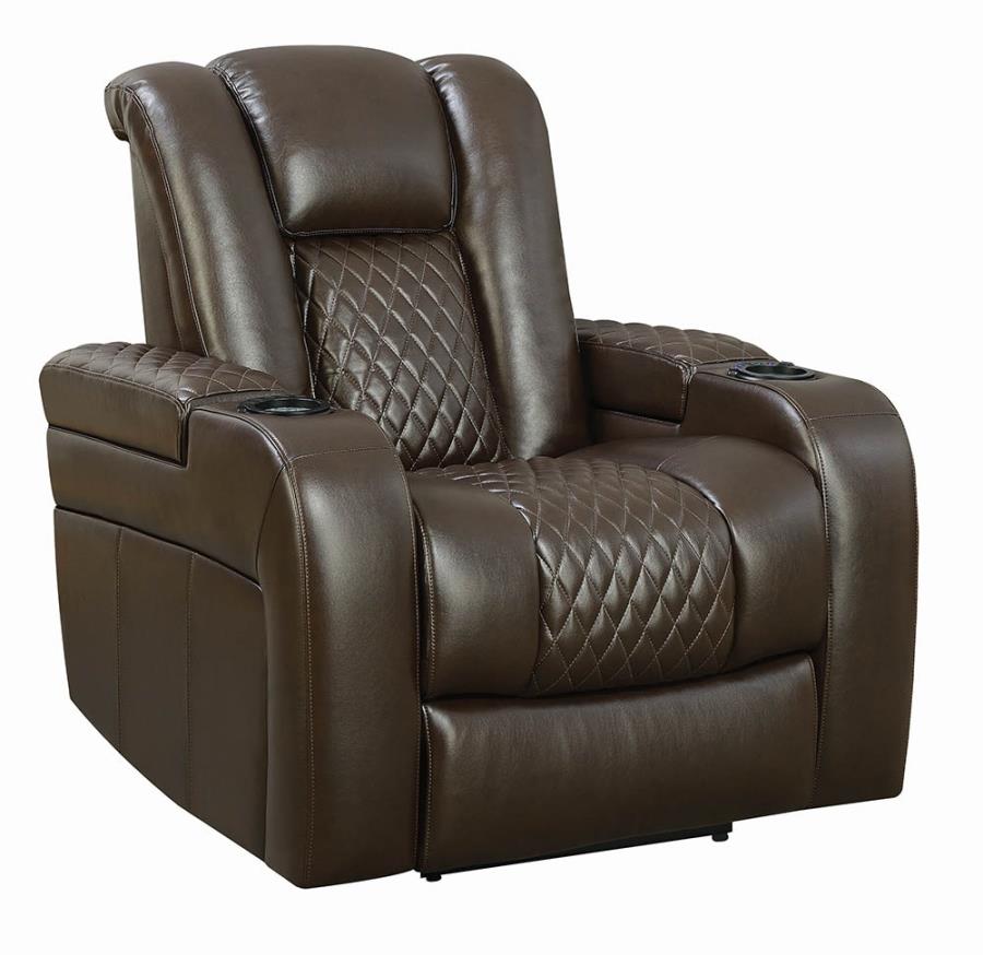 Brown Power Motion Recliner not Opened