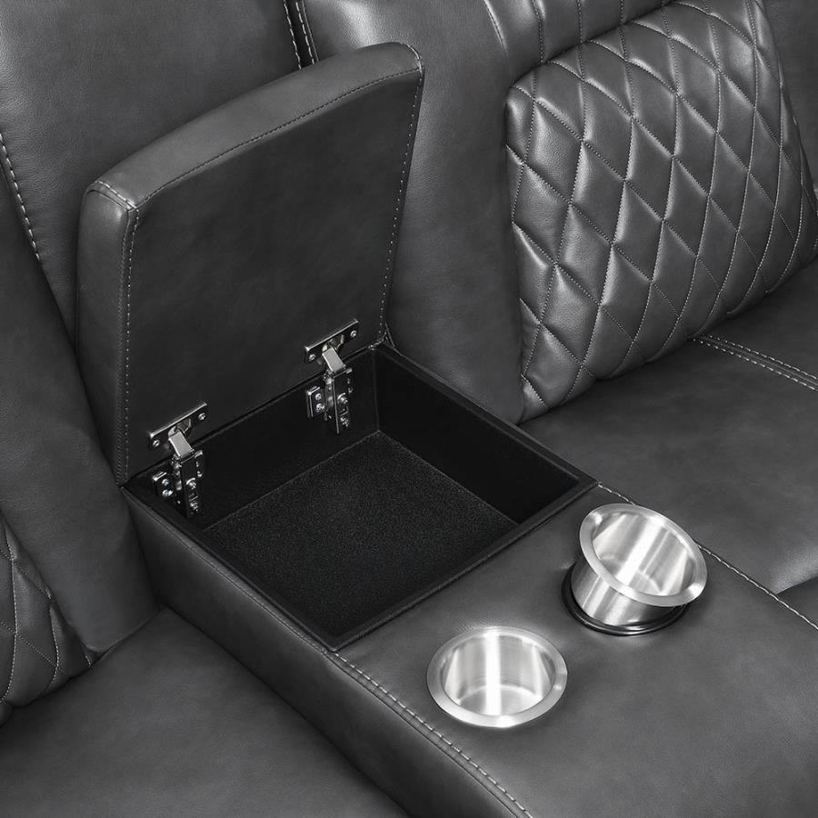 Center Console w/ Soft-closing Lift Top Storage and Removable Stainless Steel Cup Holders