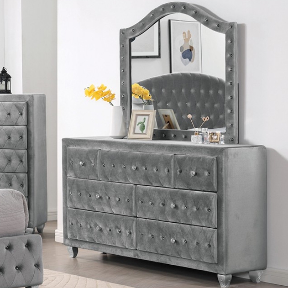 Gray Dresser w/ Mirror