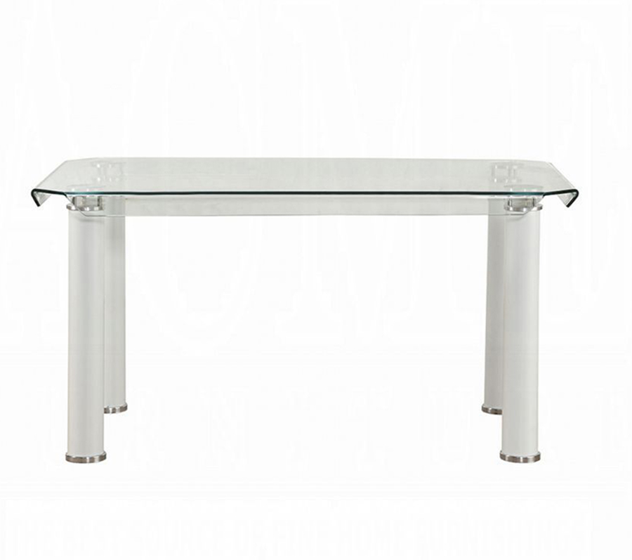 White Leg Dining Table Front