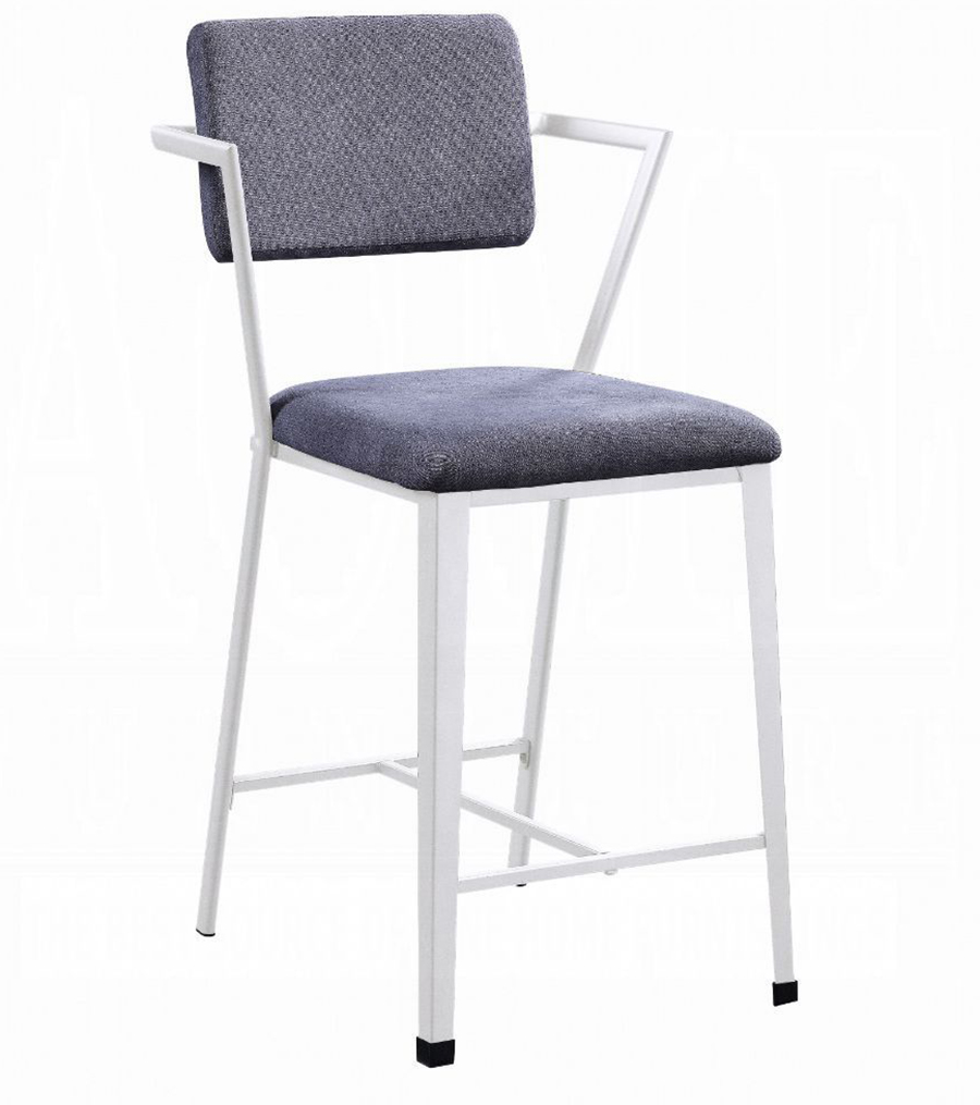 White Counter Height Chair Angle