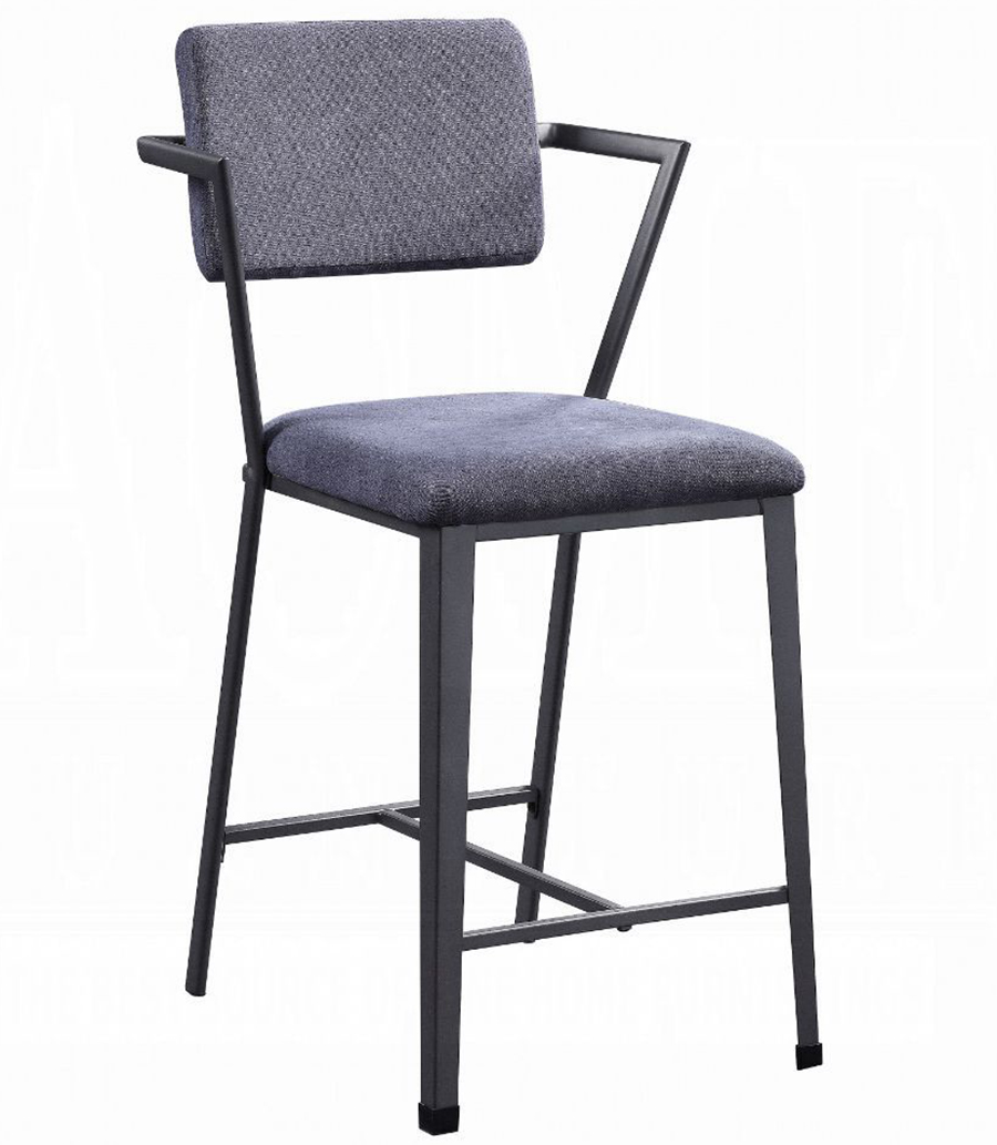 Gunmetal Counter Height Chair Angle