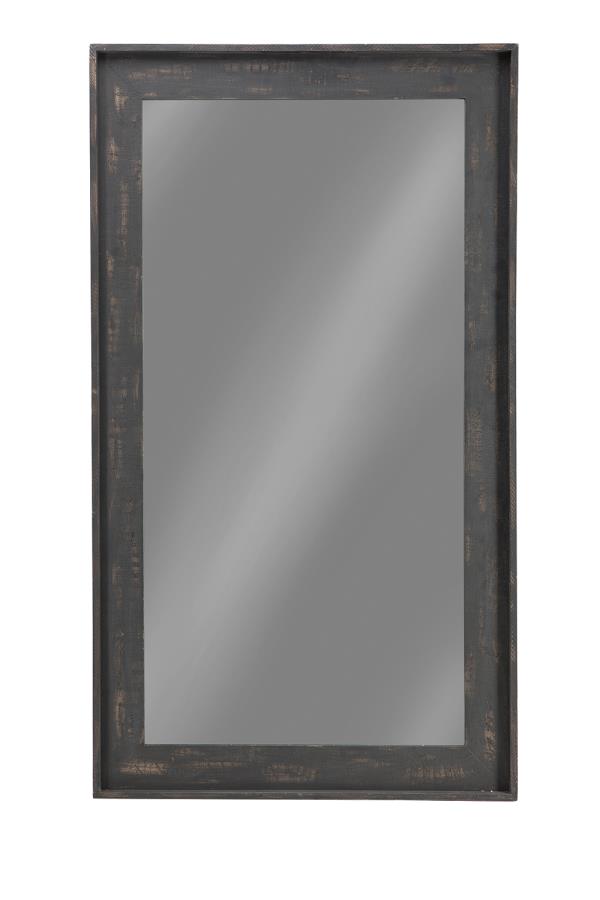 Distressed Grey 47 Inch Floor Mirror