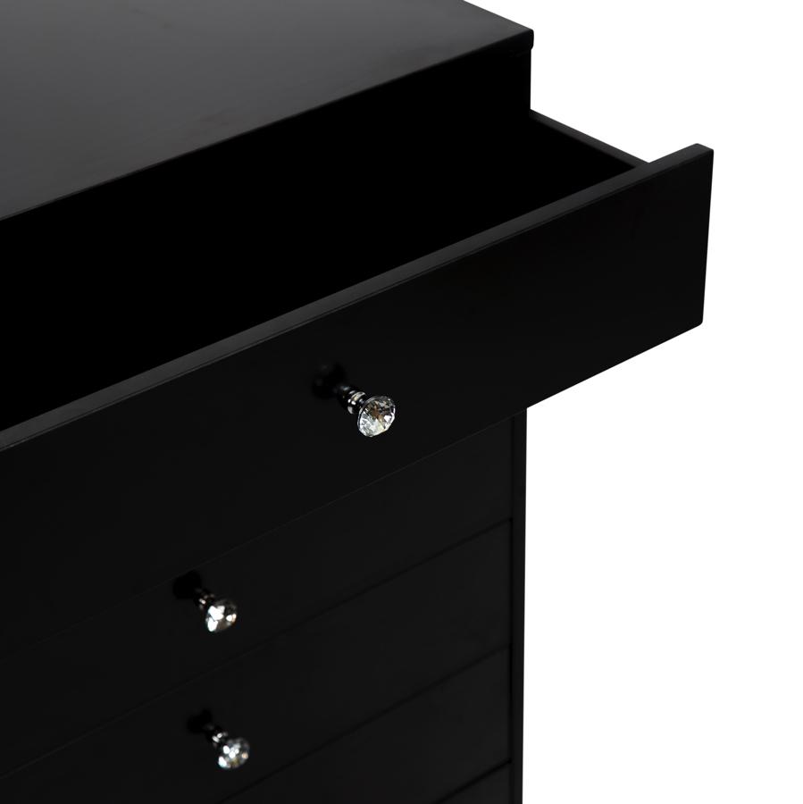 Pro Black 6-Drawer Chest w/ Drawers Opened