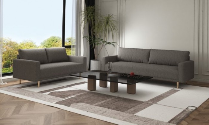 Charcoal Gray Sofa and Loveseat