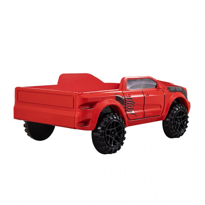 Red Pick-up Truck Design Bed