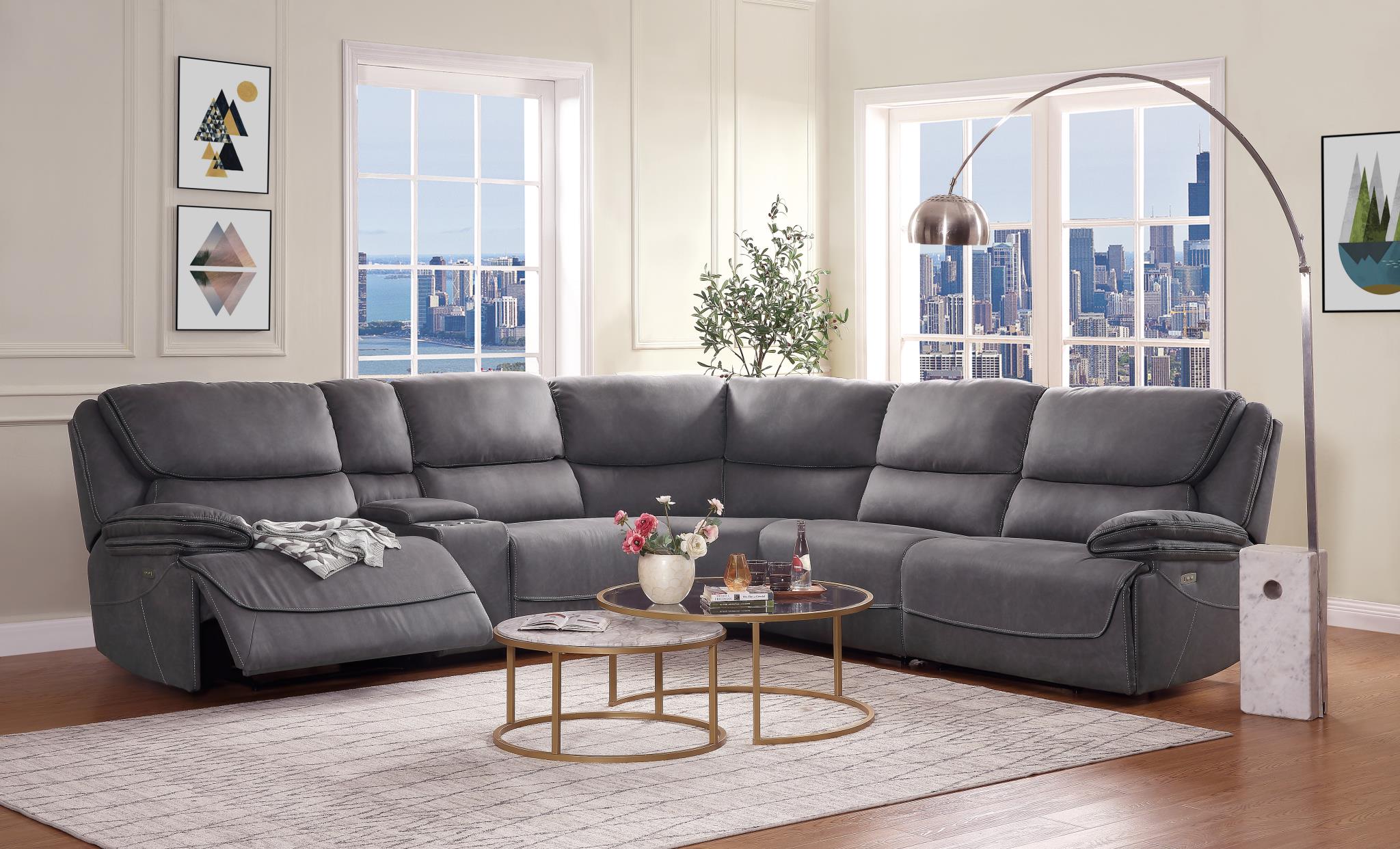 Power Motion Reclining Sectional Sofa