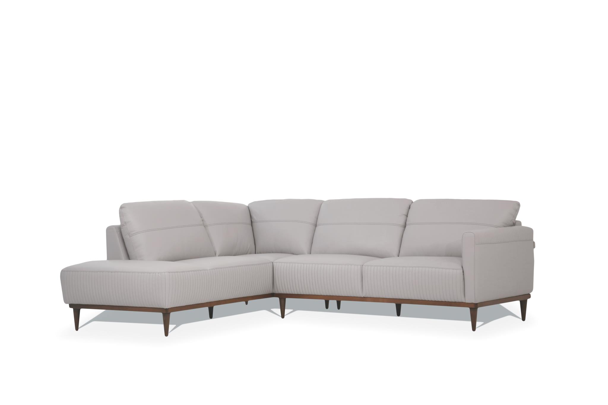 Pearl Gray Sectional Sofa w/ Left Facing Chaise Angle
