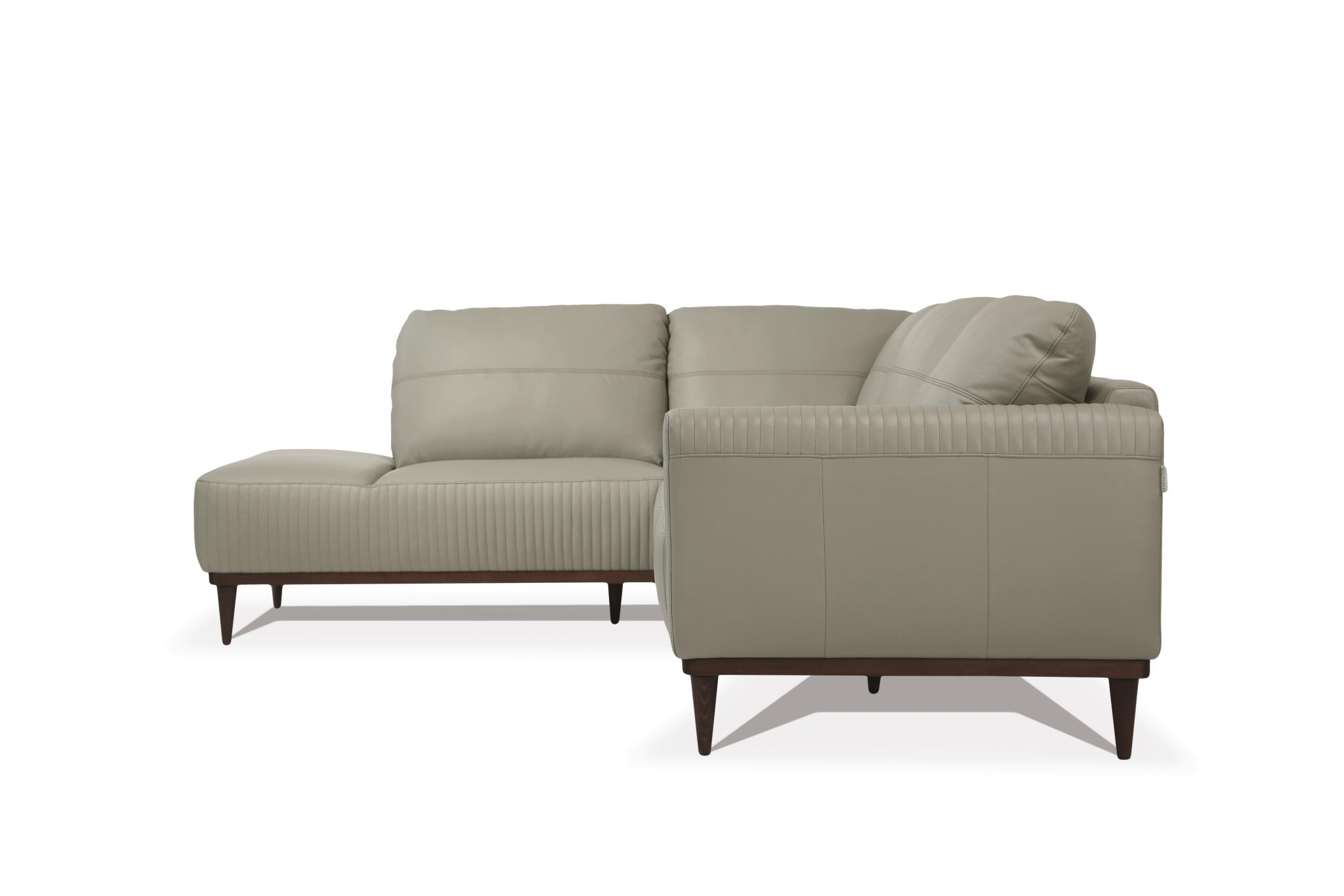 Airy Green Sectional Sofa w/ Left Facing Chaise Side