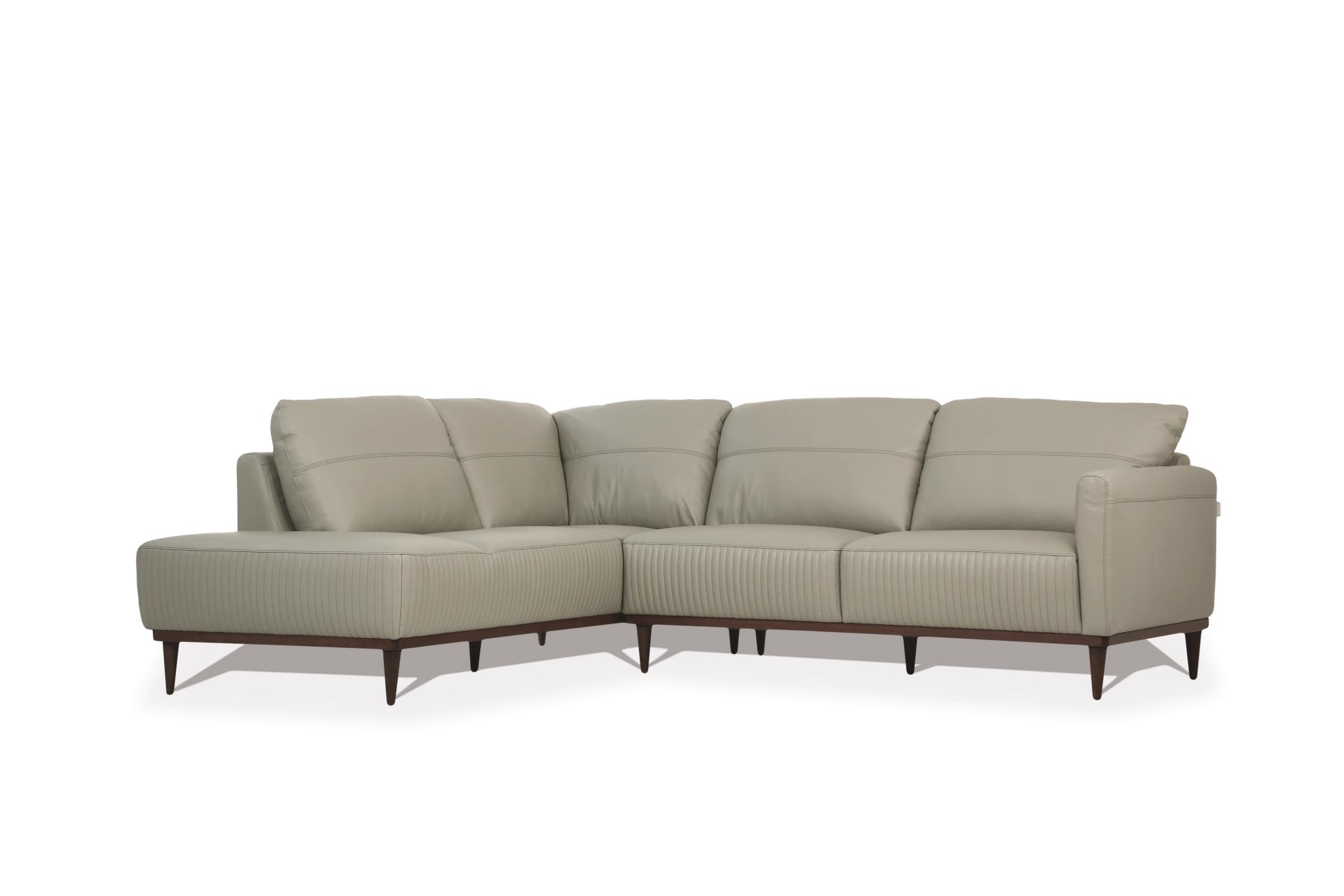 Airy Green Sectional Sofa w/ Left Facing Chaise Angle