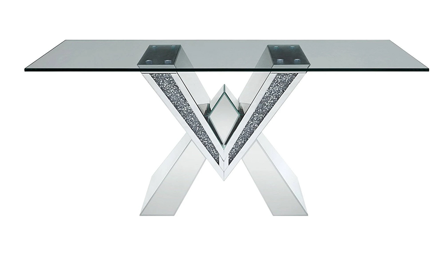Dining Table Faux Diamond Side View