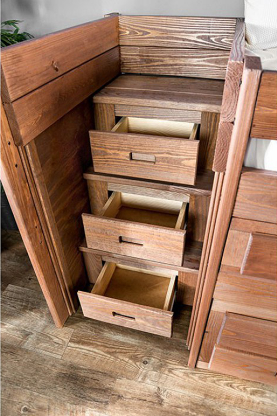 Twin Captain Storage Bed Stair Case