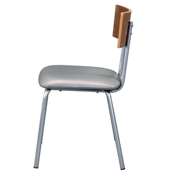 Faux Concrete & Silver Chair