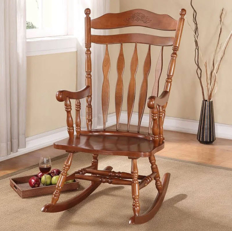 Rustic Wooden Rocking Chairs - Miniature sunflower rocking chair