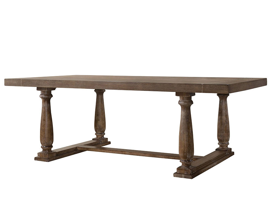 Weathered Oak Dining Table Angle