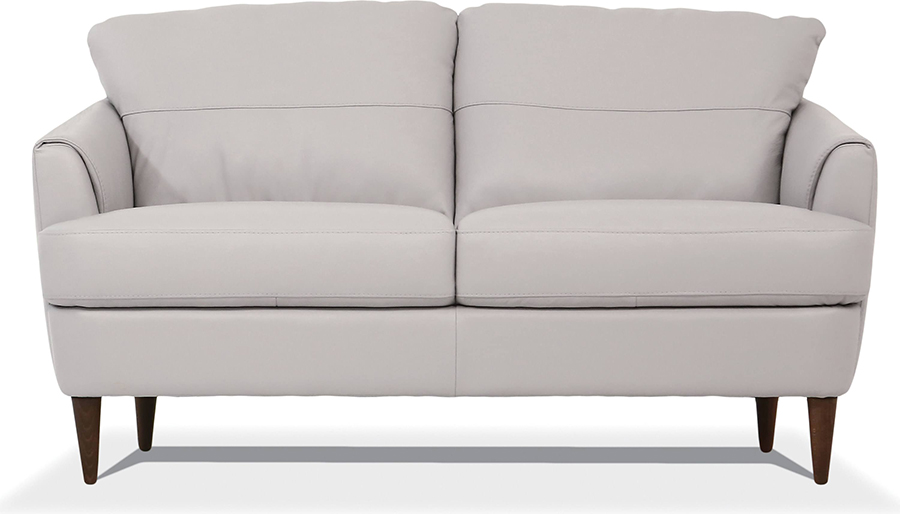 Pearl Gray Loveseat Front