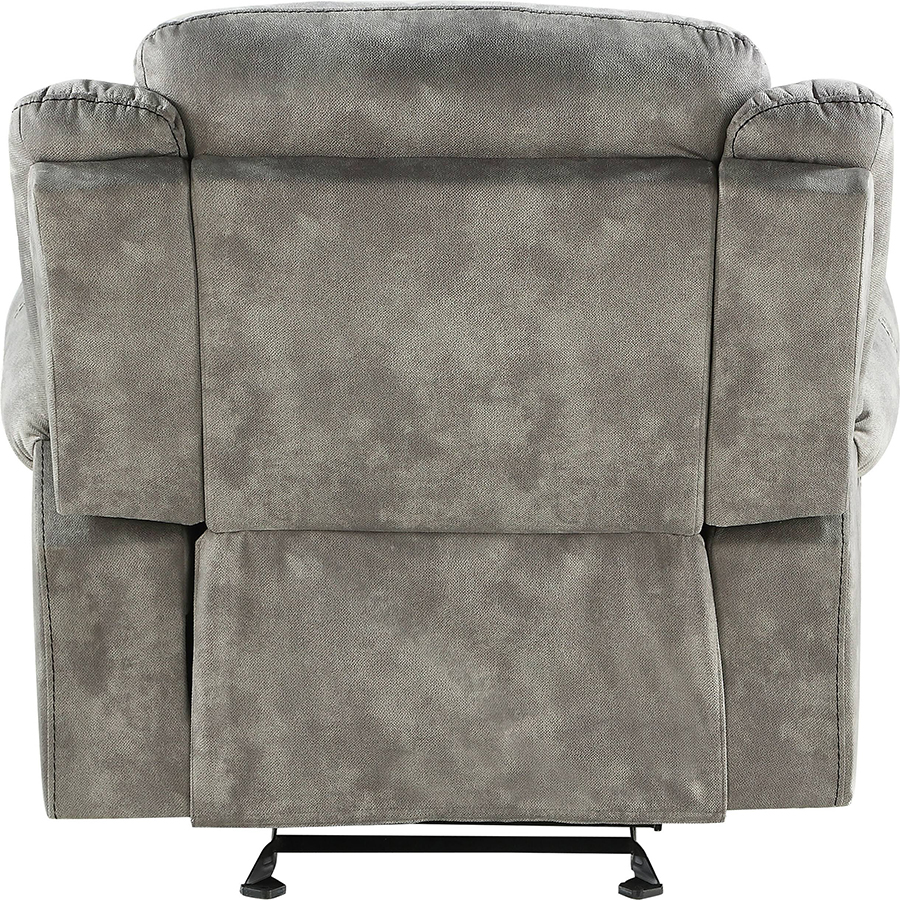 Two Tone Gray Glider Recliner Back