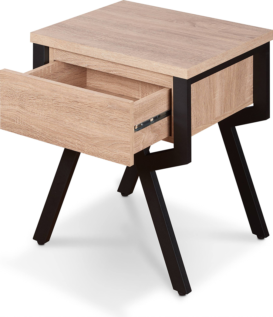 End Table Angle with Drawer Opened