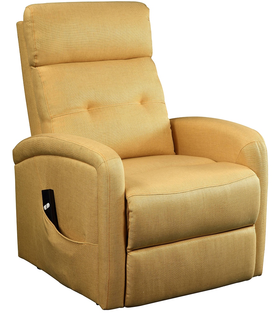 Newat Yellow Linen Power Lift Recliner