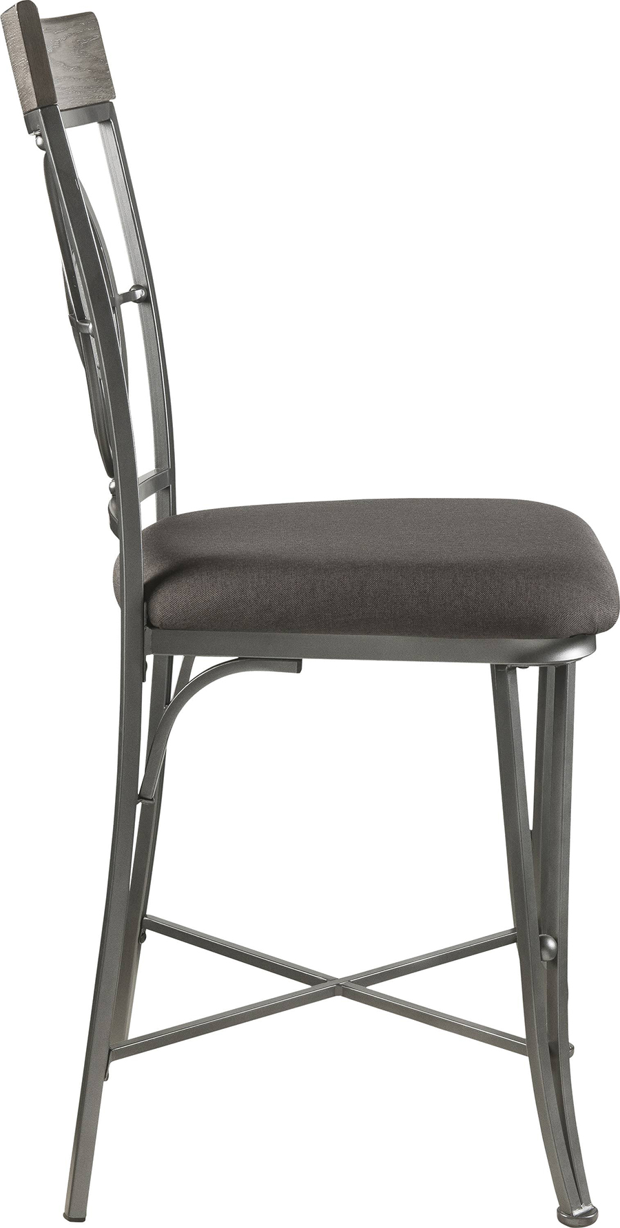 Landis Oak and Gunmetal Counter Height Chair Set of 2