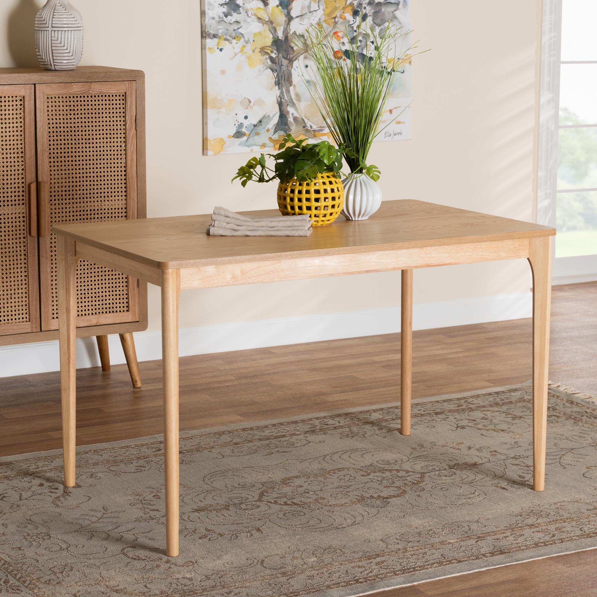 Baxton Studio Sherwin MidCentury Modern Natural Oak Finished Wood