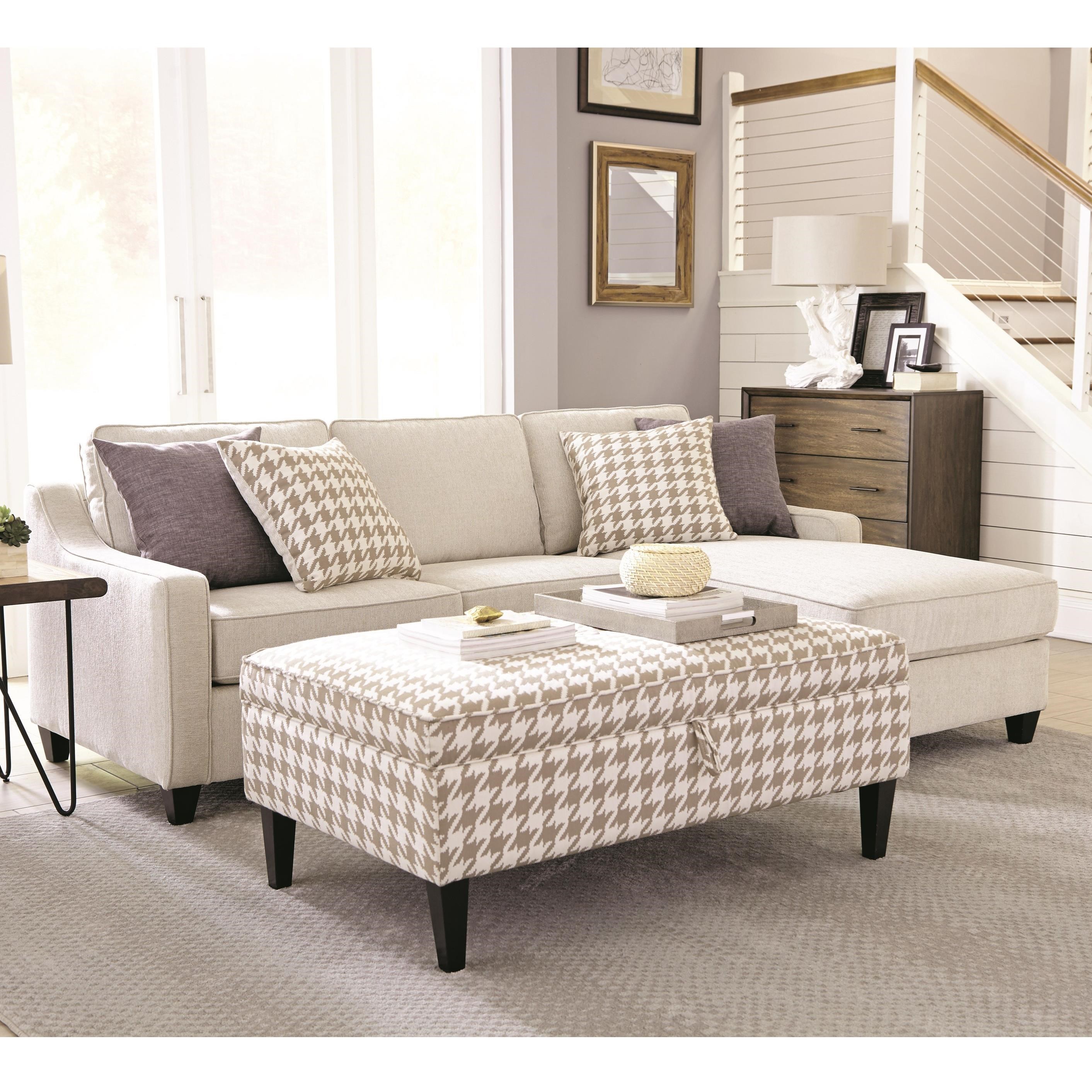 Montgomery Modern Sofa with Track Arms and Chaise