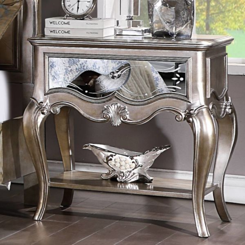 Esteban Mirrored 1Drawer Nightstand