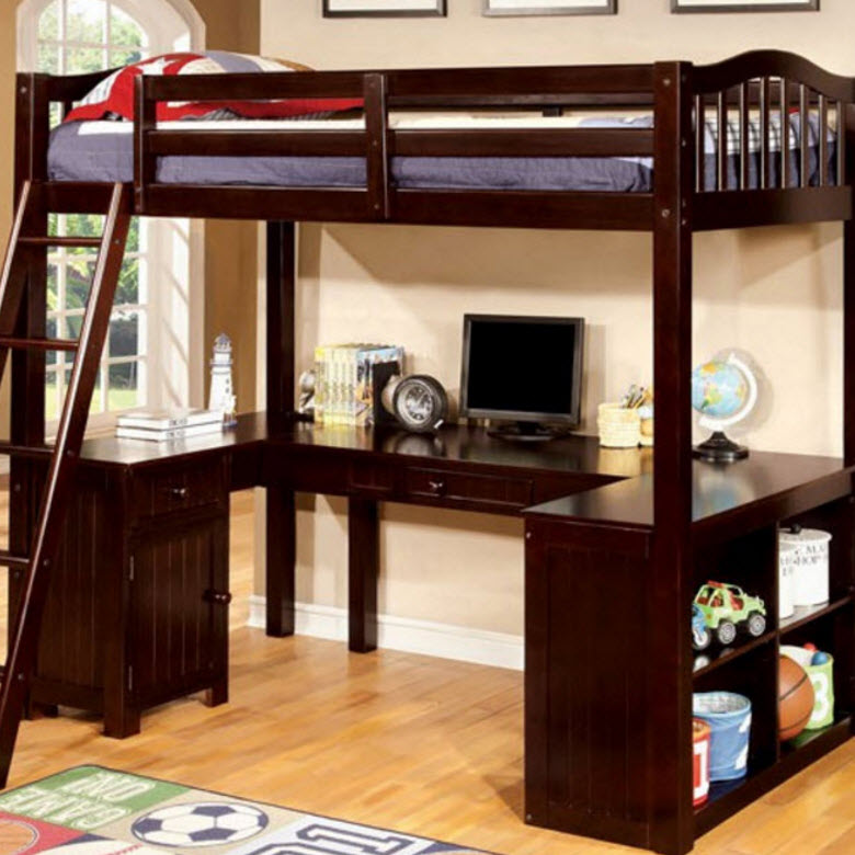 loft bed with workstation