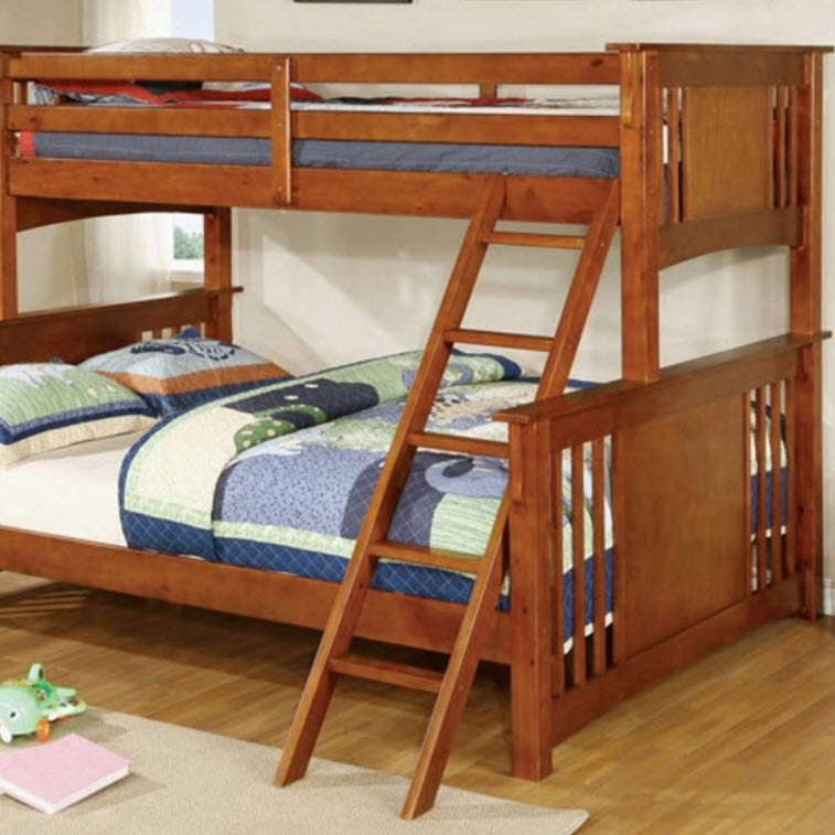 Spring Creek Twin XL/Queen Bunk Bed - Oak