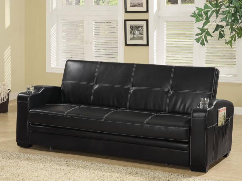 wayfair faux leather sofa bed