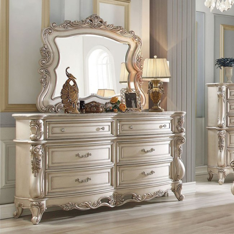 Gorsedd Antique White Dresser