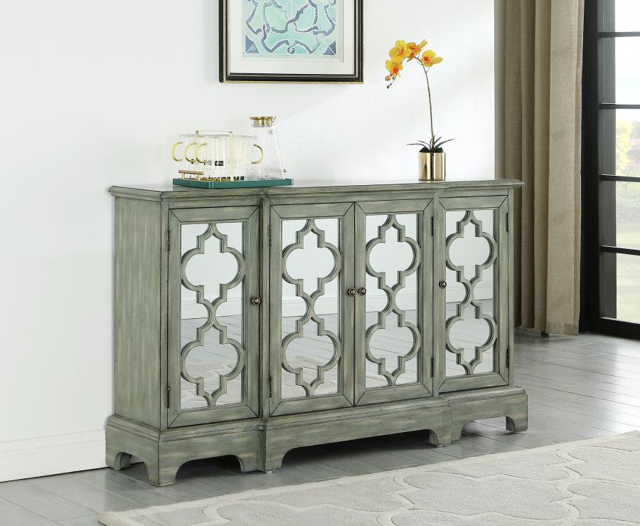 Elise Accent Cabinet With Mirrored Doors