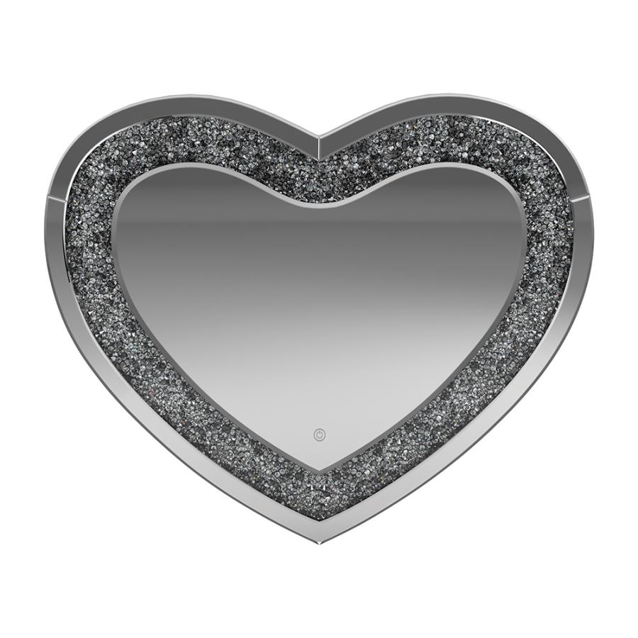 Contemporary Chic Heart Shaped LED Wall Mirror