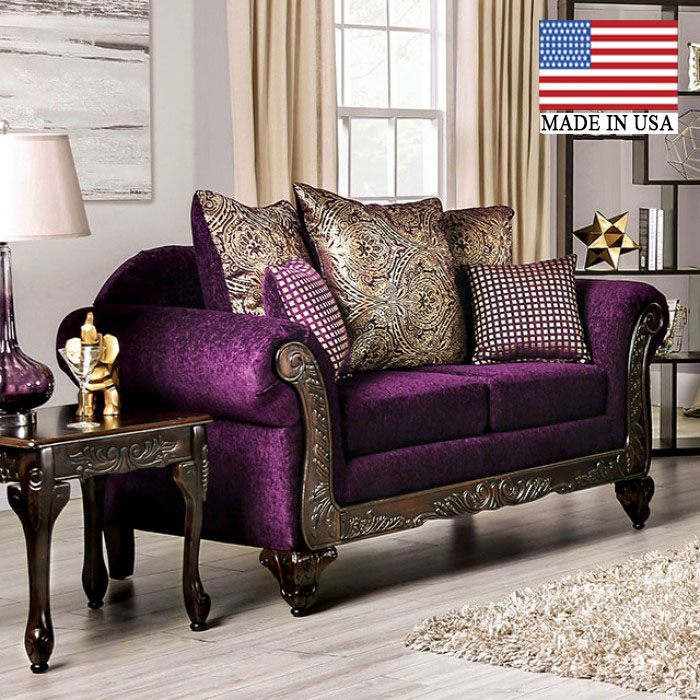 Marinella Loveseat (Royal Blue) Furniture Of America